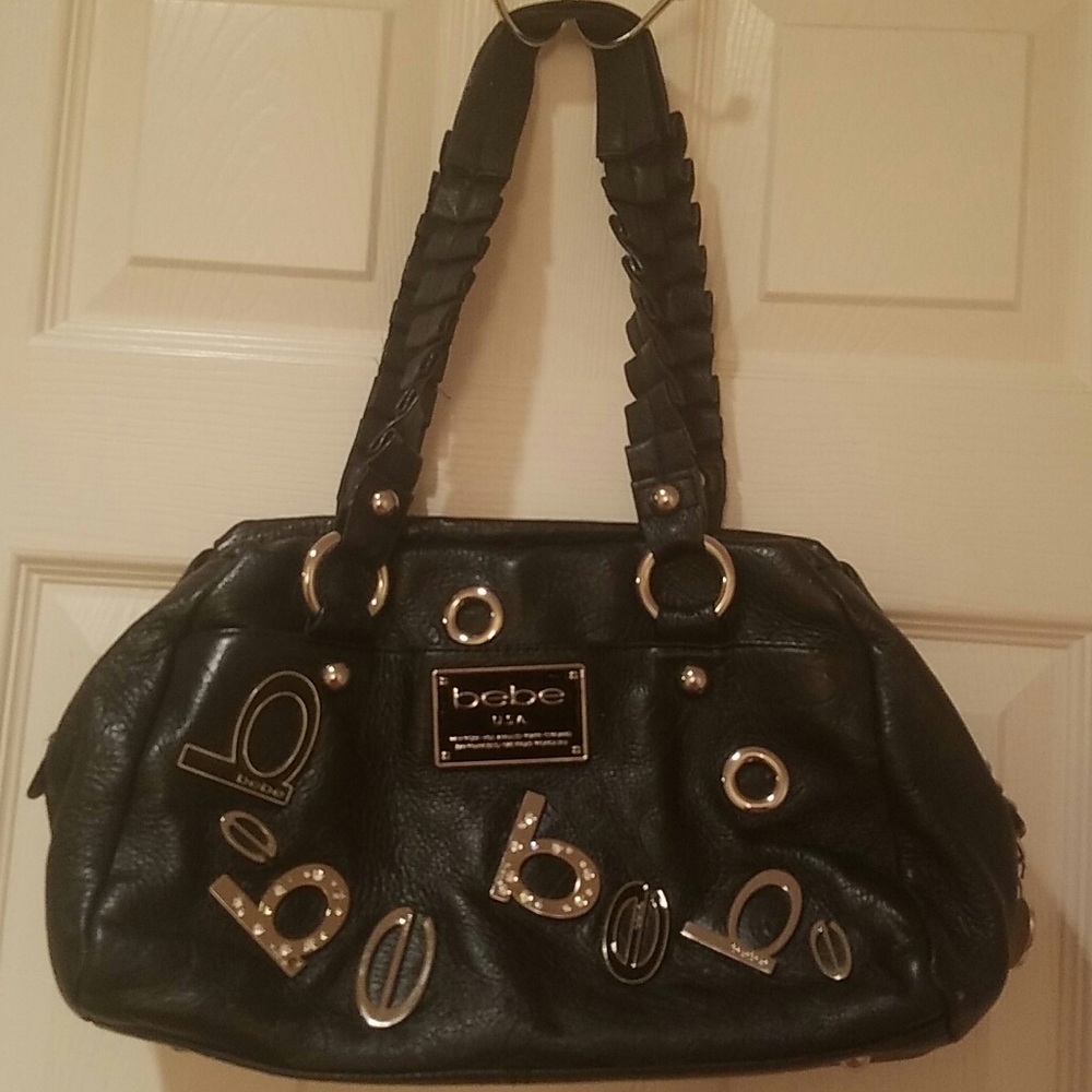 Bebe Black leather handbag